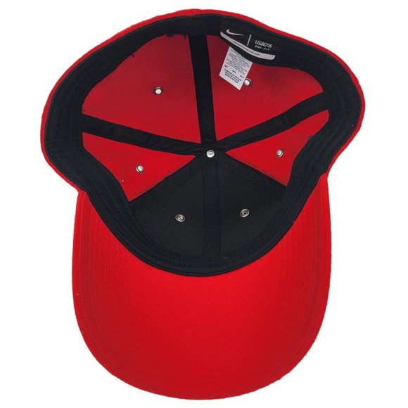 OSU Ohio State Buckeyes Hat NIKE Fitted Baseball Cap Size M / L Red Just Do It - Picture 4 of 7